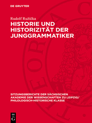 cover image of Historie und Historizität der Junggrammatiker
